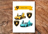 Wydruk cukrowy na tort A4 Lamborghini napis DIY