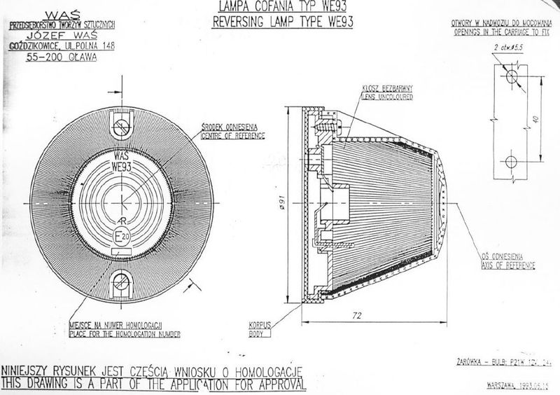 Lampa cofania okrągła WE93 (15) zdjęcie 5
