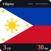 Karta eSIM Internet Filipiny 3 GB na 30 dni - bez rejestracji
