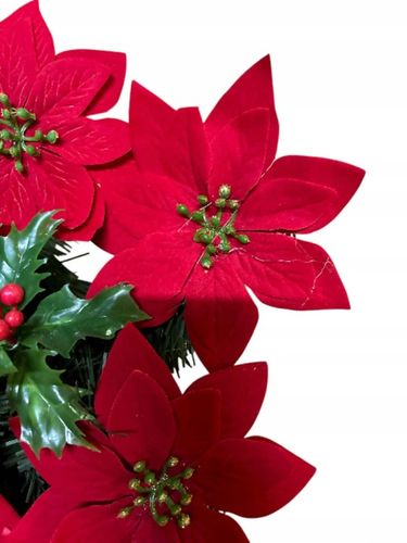 STROIK SERCE GRÓB KOMPOZYCJA SZTUCZNA BUKIET RÓŻE DEKORACJA CMENTARZ POMNIK na Arena.pl