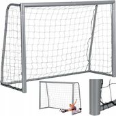 BRAMKA PIŁKARSKA METALOWA Z SIATKĄ DUŻA 240x160cm GRUBA STABILNA RURY