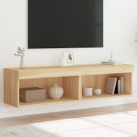 Szafki pod TV, z LED, 2 szt., kolor dąb sonoma, 60x30x30 cm