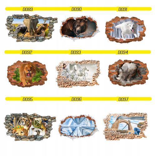 Naklejka ścienna Dziura na ścianę samochód BMW na Arena.pl