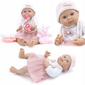 Duża realistyczna Lalka bobas winylowa gumowa Reborn 46cm + AKCESORIA