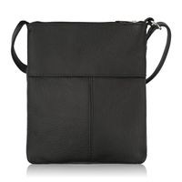 torebka damska listonoszka ze skóry naturalnej czarna abruzzo abr-49-bl