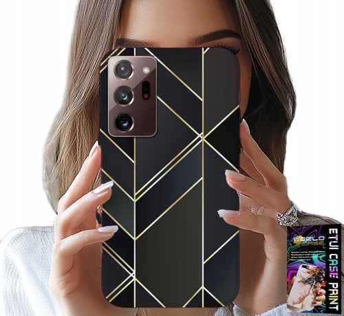 ETUI DO SAMSUNG NOTE 20 ULTRA - ZŁOTE RAMKI, ELEGANCKIE WZORY + FOLIA na Arena.pl