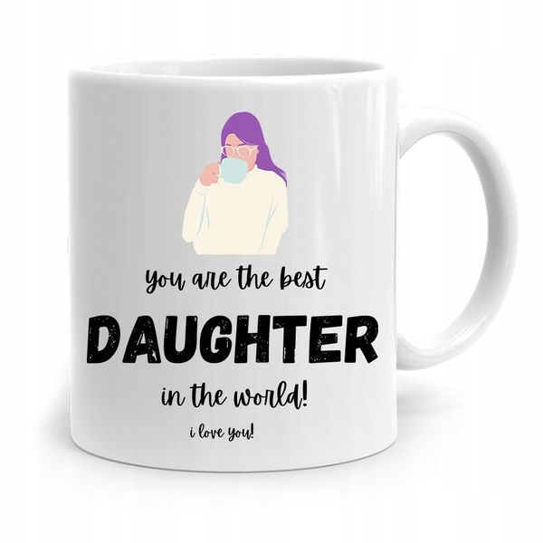 Kubek Prezent Dla Córki Best Daughter In The World Z Nadrukiem Ze Zdjęciem zdjęcie 1