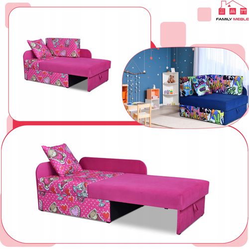 Narożnik dziecięcy Bambino rozkładany pojemnik łóżko dzieci materac kubuś na Arena.pl