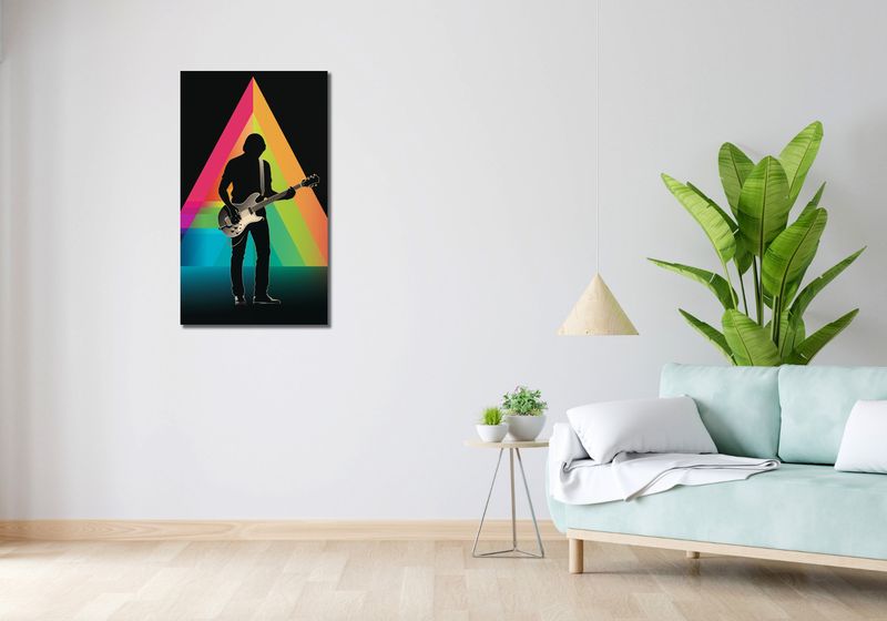 Obraz 50x90cm Pryzmat przez Gitarę zdjęcie 2