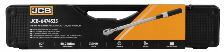 KLUCZ DYNAMOMETRYCZNY Z BLOKADĄ CERTYFIKAT KALIBRACJI ETUI 40-220NM 1/2"JCB zdjęcie 12