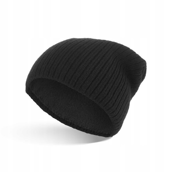 KOMPLET ZIMOWY CZAPKA U3 + KOMIN T2 - CZARNY zdjęcie 2