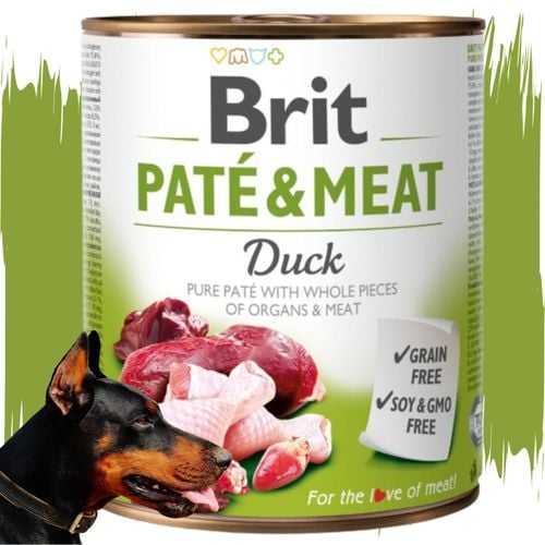 mokra karma dla psa z kaczką brit pate&meat duck 800 g bezzbożowa puszka na Arena.pl