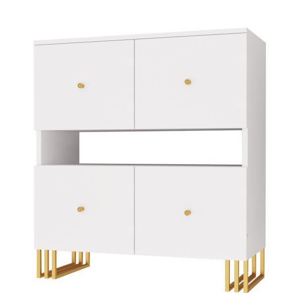 REGAŁ KOMODA KLARA 90 CM BIAŁY MAT nogi metal salon sypialnia zdjęcie 8