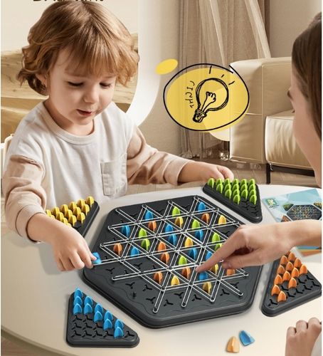 TRIANGLE CHESS BOARD GAME, INTERACTIVE PEGBOARD GAME, DESKTOP BOARD GAMES na Arena.pl