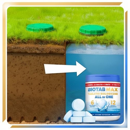 TABLETKI DO SZAMBA BioTab All in One SILNE Bakterie TŁUSZCZ ZAPACH 2 na Arena.pl