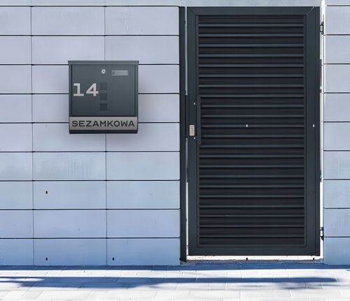 SKRZYNKA POCZTOWA NA LISTY POCZTĘ TUBA NA GAZETY ANTRACYT + NAPIS ADRES na Arena.pl