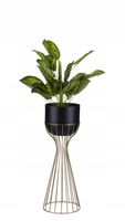 Kwietnik złoto czarny stojak na rośliny dekoracyjny 56 cm LOFT