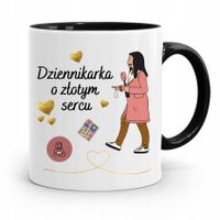 Kubek Czarny Prezent Dla Dziennikarza Reportera Z Nadrukiem Ze Zdjęciem