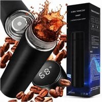 Kubek Termiczny Termos LED 500ml Duży | Butelka Na Kawę Herbatę Wyświetlacz