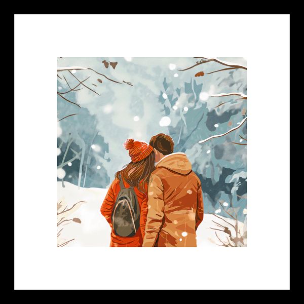 Plakat 20x20cm Razem w Śniegu zdjęcie 3