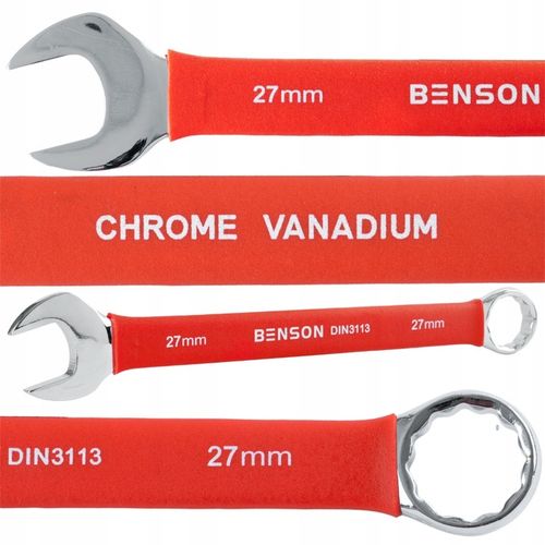 ZESTAW KOMPLET KLUCZEY PŁASKICH W GUMIE 6-32MM 17EL MATA BENSON BY BLACK na Arena.pl