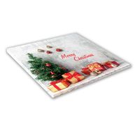 SZKLANA DESKA KUCHENNA 25x25cm - 521e choinka