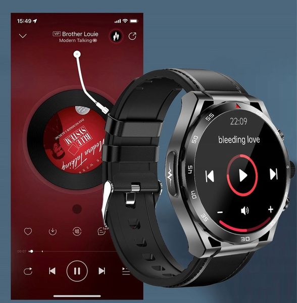 SMARTWATCH ZEGAREK TEMPERATURA CIAŁA POMIAR CUKRU GLUKOZA 3 PASKI HRV EKG zdjęcie 2