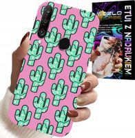 ETUI DO HUAWEI P30 LITE - KAKTUSY, KAKTUS NA RÓŻOWYM TLE + FOLIA