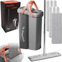 MOP DWUKOMOROWY PŁASKI XL 3 WKŁADY MIKROFIBRA CLEAN MOP 5,7 L DOMIDEKOR