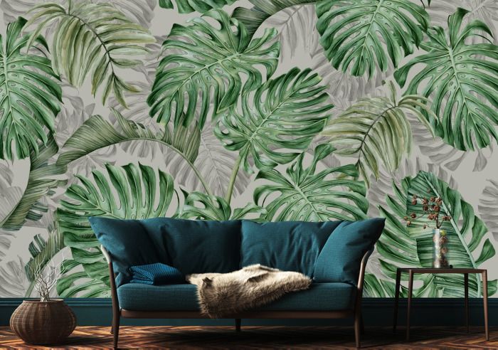 Fototapeta Do Sypialni Liście MONSTERA 3D 405cm x 270cm zdjęcie 8