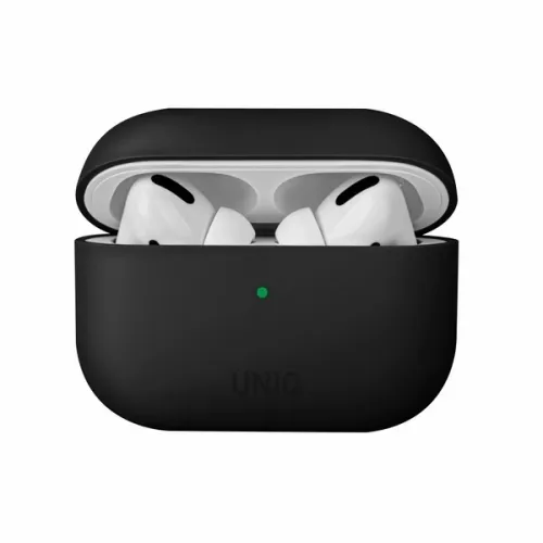 Etui UNIQ Lino Silicone na AirPods Pro - czarne na Arena.pl