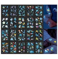 TATUAŻE DLA DZIECI ŚWIECĄCE W CIEMNOŚCI 20 ARKUSZY DZIECIĘCE NA