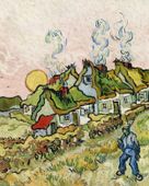 Plakat 40x50cm Houses and Figure, Van Gogh Vintage do Salonu