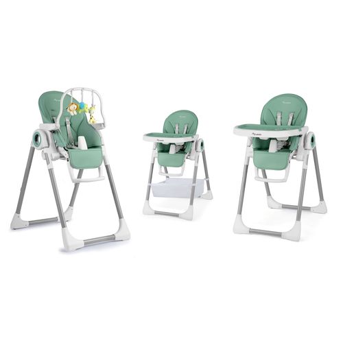 Krzesełko do karmienia ze stolikiem, leżaczek Belo zielone + pałąk z zabawkami na Arena.pl