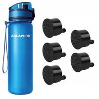 BUTELKA AQUAPHOR CITY 0,5L NIEBIESKA + 5 FILTRÓW