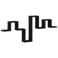 Półka ścienna z półką Czarny dąb 104,5 x 10 x 43 cm