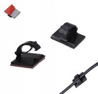 UCHWYT PRZEWODU SAMOPRZYLEPNY czarny 3M 2 sztuki