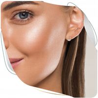 Kolczyki srebrne sztyfty wkrętki kółka okrągłe z cyrkonią dropsy koła 925