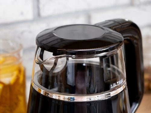 CZAJNIK ELEKTRYCZNY BEZPRZEWODOWY SZKLANY 1L PANEL DOTYKOWY 1100W na Arena.pl