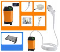 PRZENOŚNY PRYSZNIC KEMPINGOWY TURYSTYCZNY BEZPRZEWODOWY USB WYŚWIETLACZ LCD