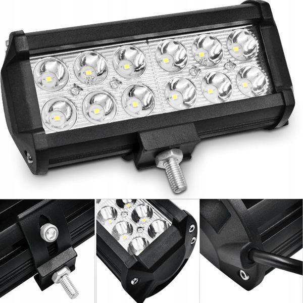 LAMPA ROBOCZA 36W PANEL 12 LED HALOGEN 12V 24V zdjęcie 1