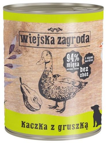 Zdrowa karma dla psa bez glutenu i GMO Wiejska Zagroda Kaczka, Gruszka 800g na Arena.pl