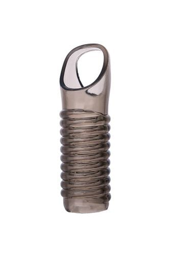 toyfa xlover, penis sleeve, for enlargement, tpe, transparent black, 11 cm na Arena.pl