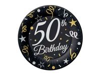 Talerzyki, B&C 50 Birthday, 23 cm, 6 szt.