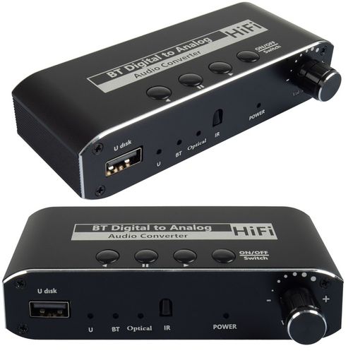 ODBIORNIK BLUETOOTH 5.0 KONWERTER AUDIO DAC TOSLINK 2x CINCH AUX BT + na Arena.pl