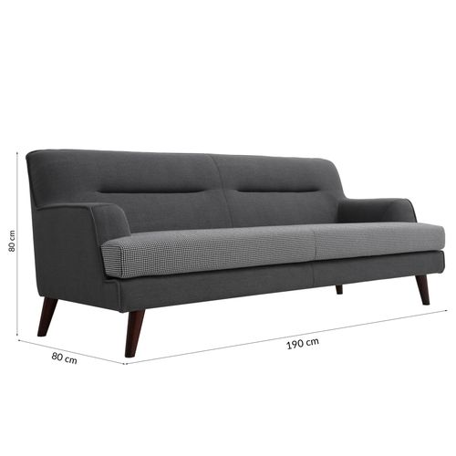 Sofa tapicerowana Cory szara na Arena.pl