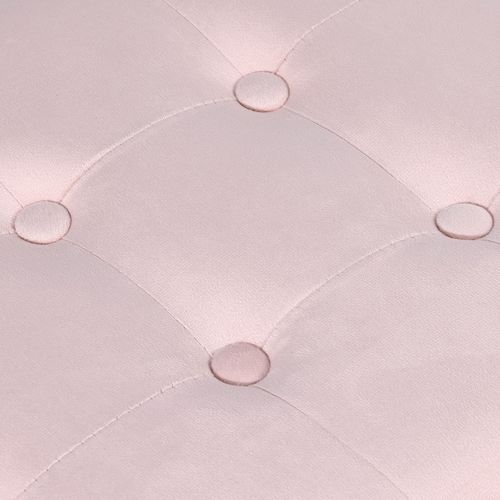 Pufa składana L z guzikami - 38x38x38cm aksamit róż x 8 na Arena.pl