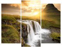 70 90CM OBRAZ 3 ELEM ISLANDZKI KRAJOBRAZ ŚCIENNY DRUK PŁÓTNO