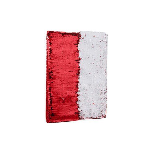 Notes A5 z okładką z dwukolorowymi cekinami do sublimacji - czerwony na Arena.pl