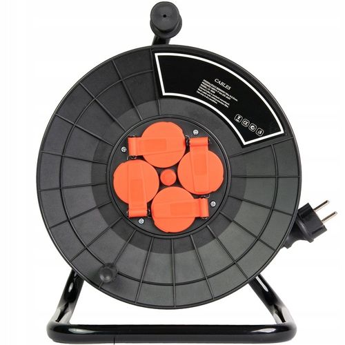 PRZEDŁUŻACZ NA BĘBNIE 3x2,5 50m BĘBNOWY BUDOWLANY ZWIJAK OGRODOWY na Arena.pl